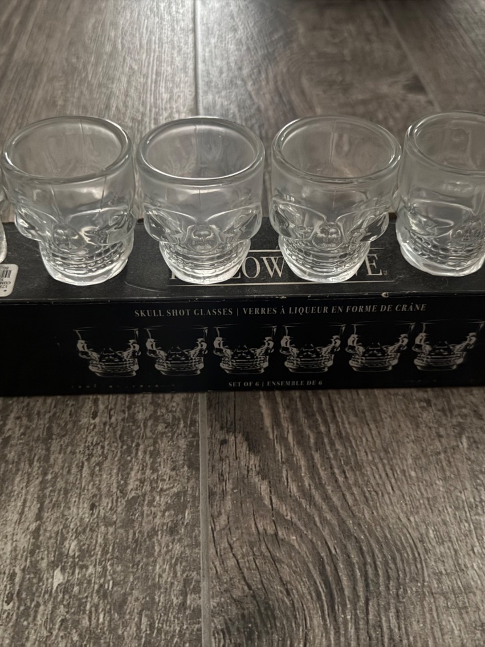 Hallows Eve Skull Shot Glasses / Set of 6
